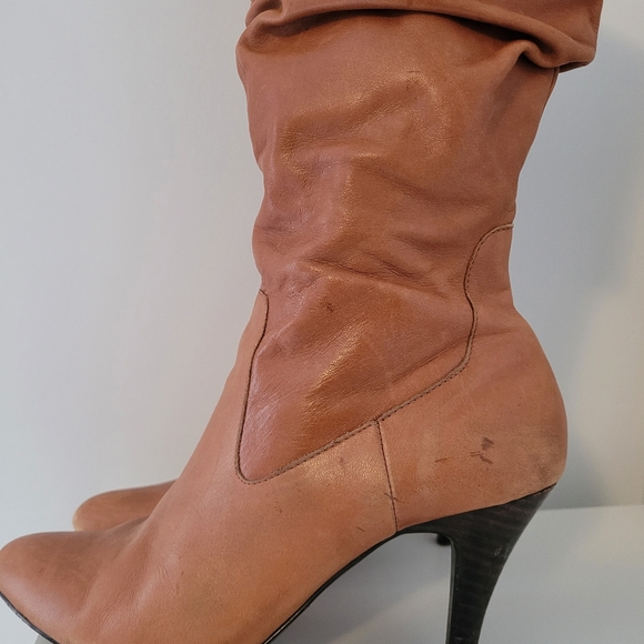Cognac Leather Boots - Picture 4 of 8